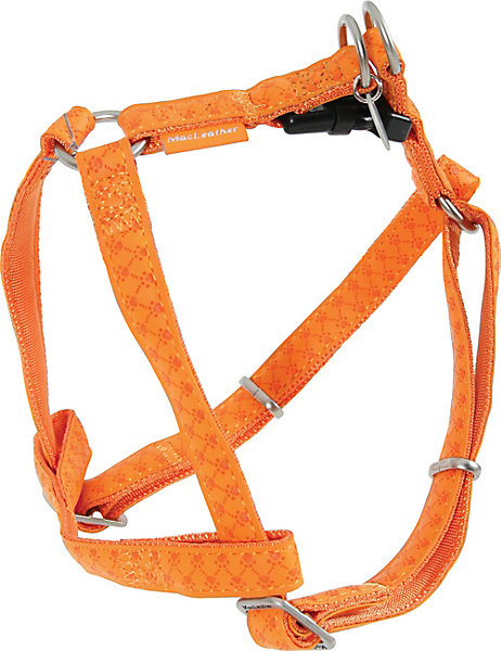 Harnais réglable Mc Leather 15mm orange