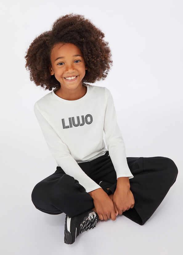 T-shirt in cotone con logo