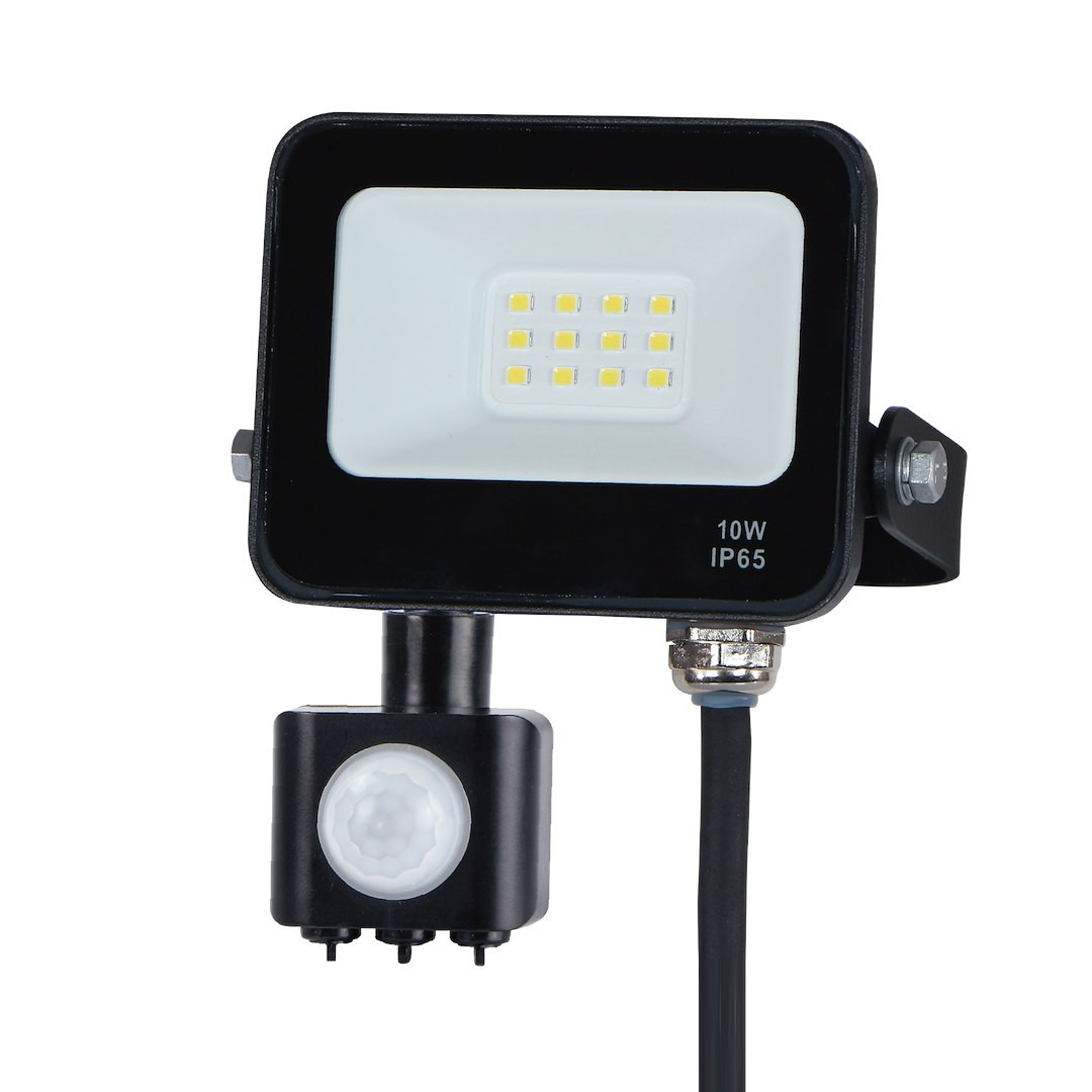 Naświetlacz EKN z czujnikiem czarny LED 10W 900lm 4000K IP65 Eko-Light