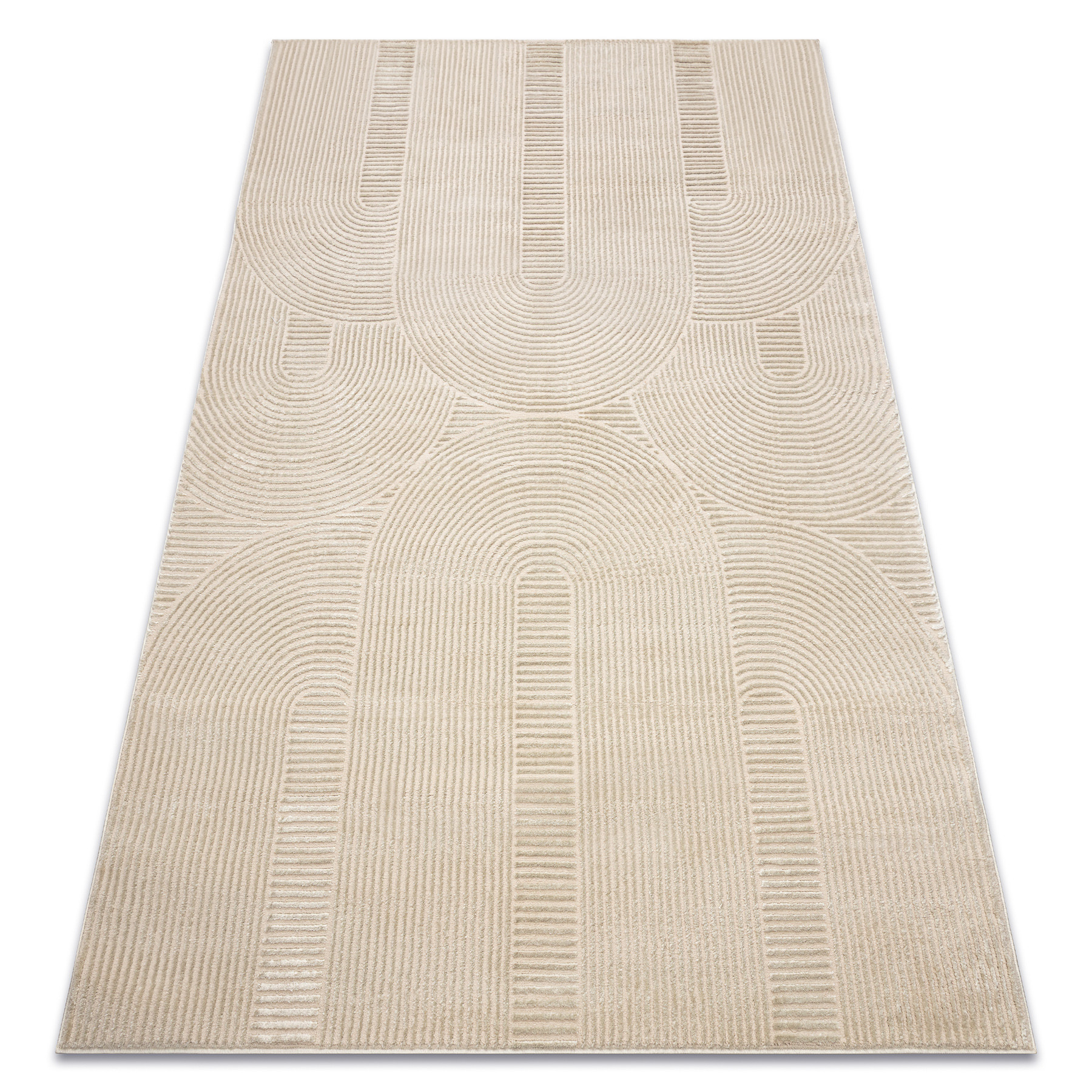 Dywan BALANCE 9086 taupe - Geometryczny, strukturalny, glamour80x150 cm