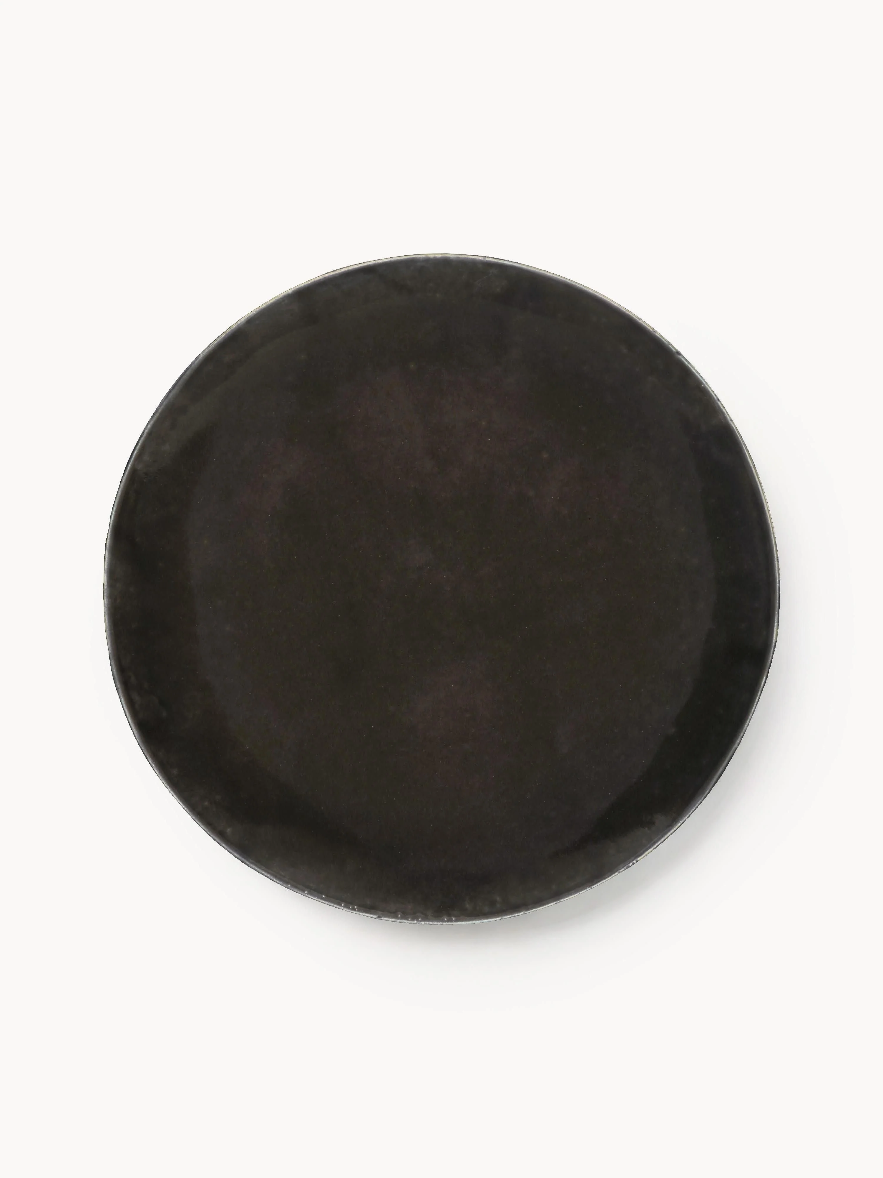 Handgemachte Speiseteller Nordic Coal, 4er-Set