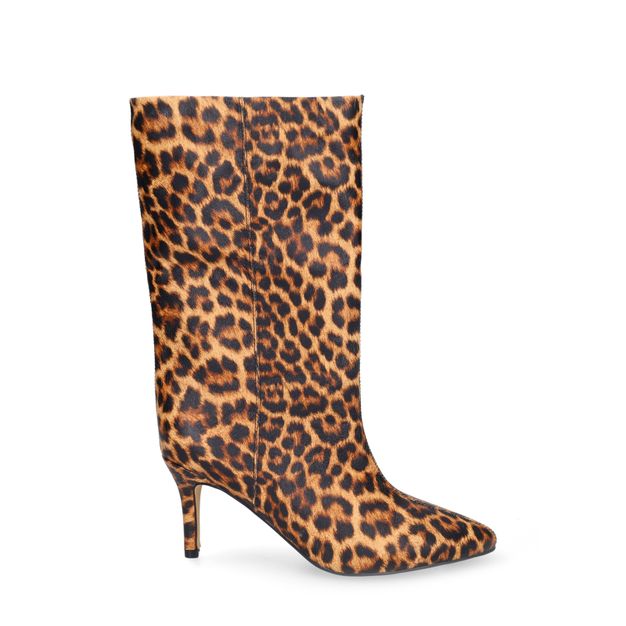 Leopard enkellaarsjes met hak