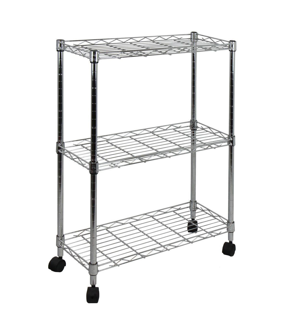 Oceanstar 22.5 Chrome 3 Tier Shelving All Purpose Utility Cart