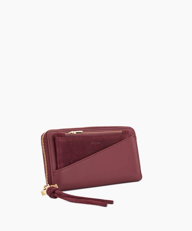 Kindling Burgundy - Leather Zip-Around Wallet