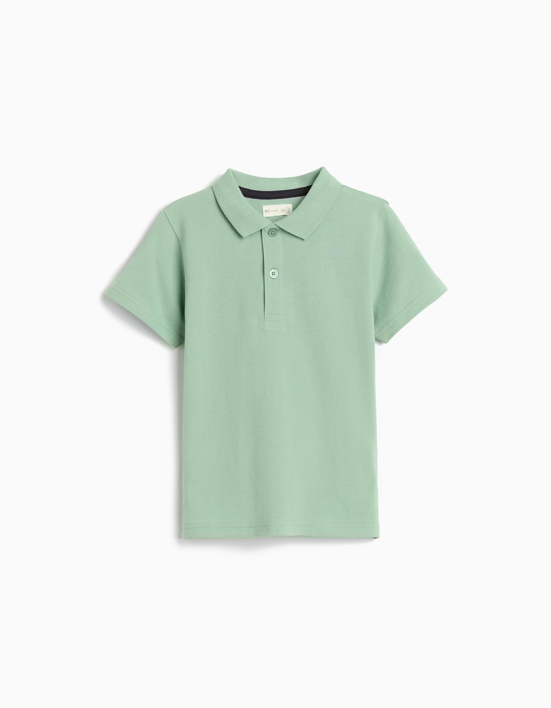 Polo Piquet, Menino, Verde Claro