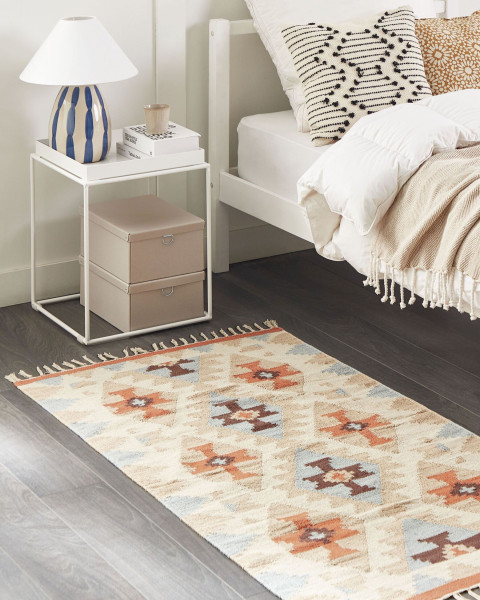 Dywan bawełniany kilim 80x150 cm wielokolorowy