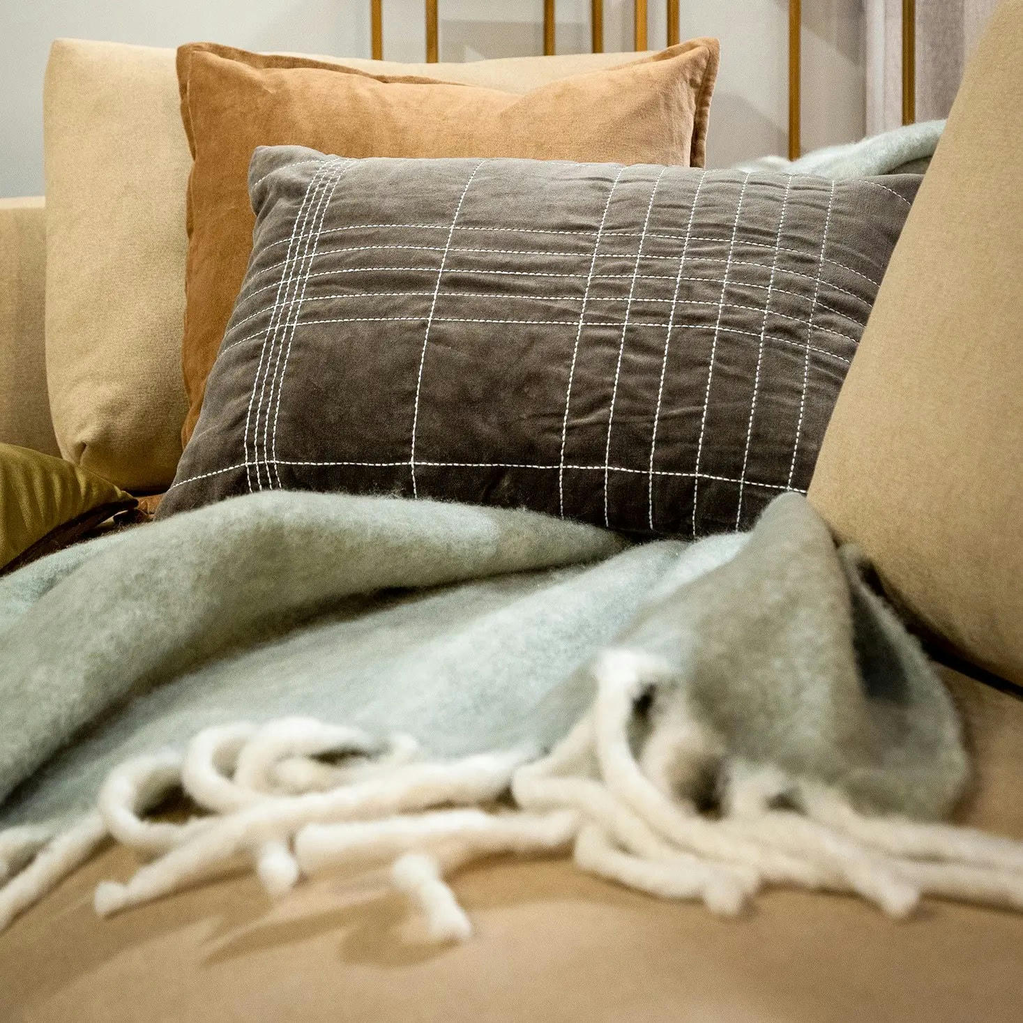 - Housse de coussin gris doux-40x60 cm unique