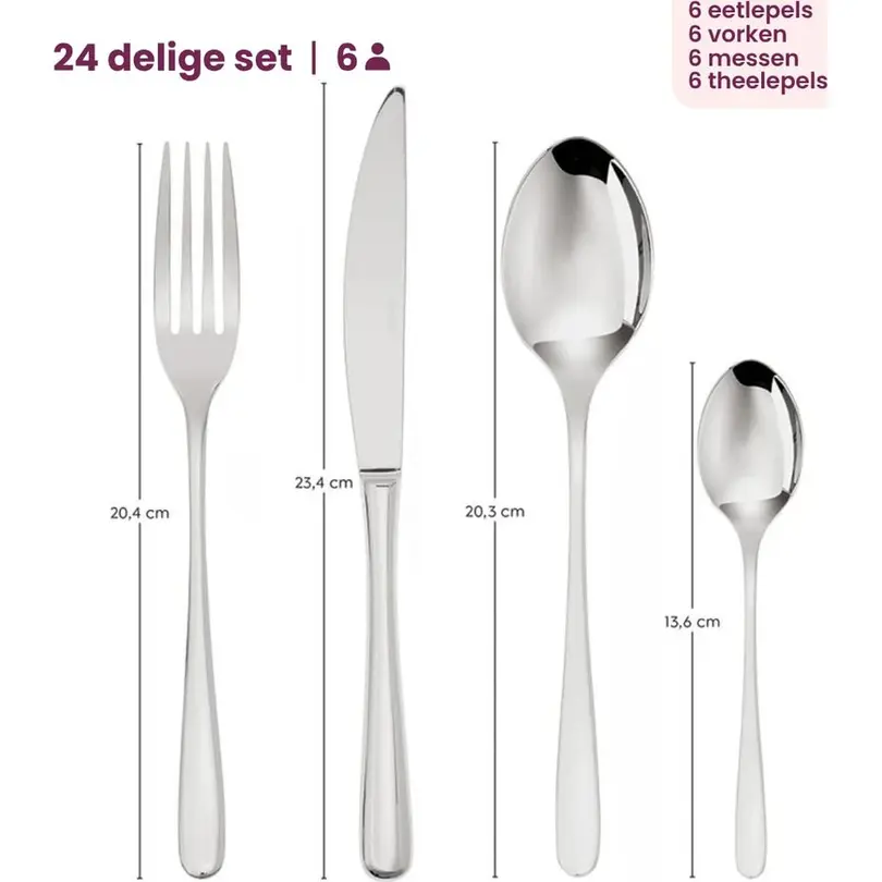 Besteckset 24-teilig Taste