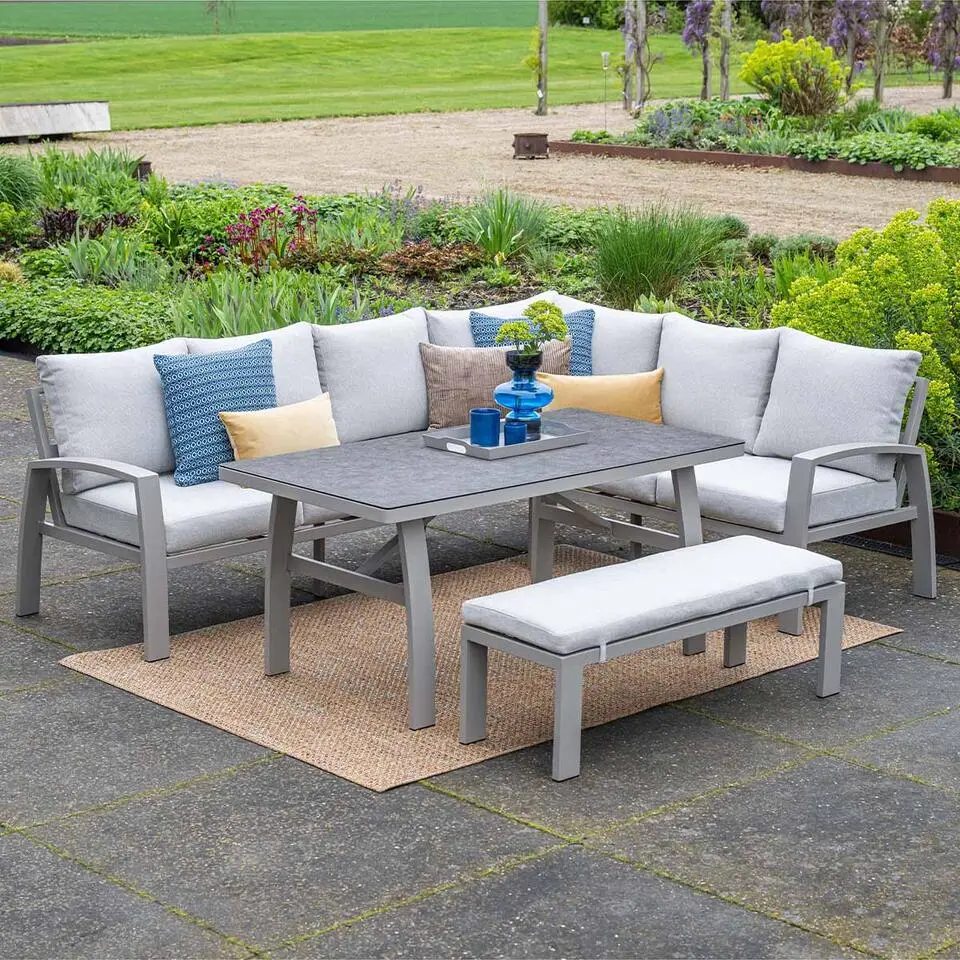 Garden Impressions Cameron lounge dining set 3-delig R - valley sand