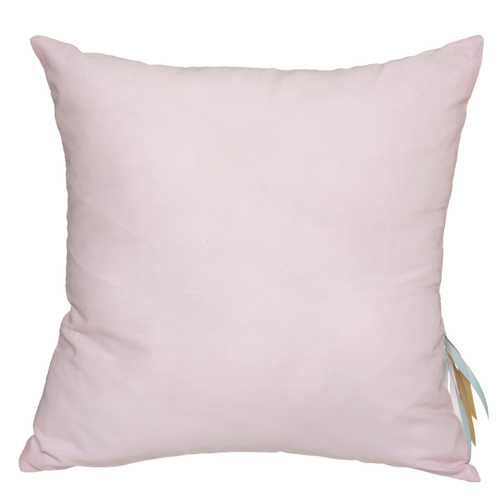 - Coussin enfant licorne et pompons rose 40x40cm