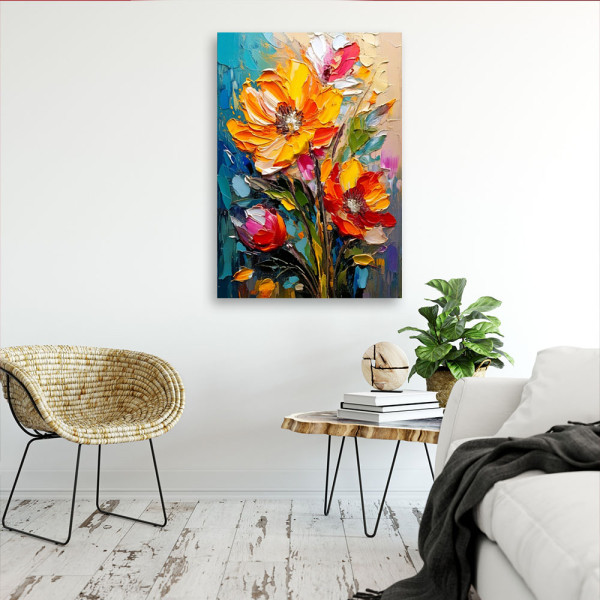 Feeby Obraz na płótnie, Kwiaty Impresjonizm 40x60