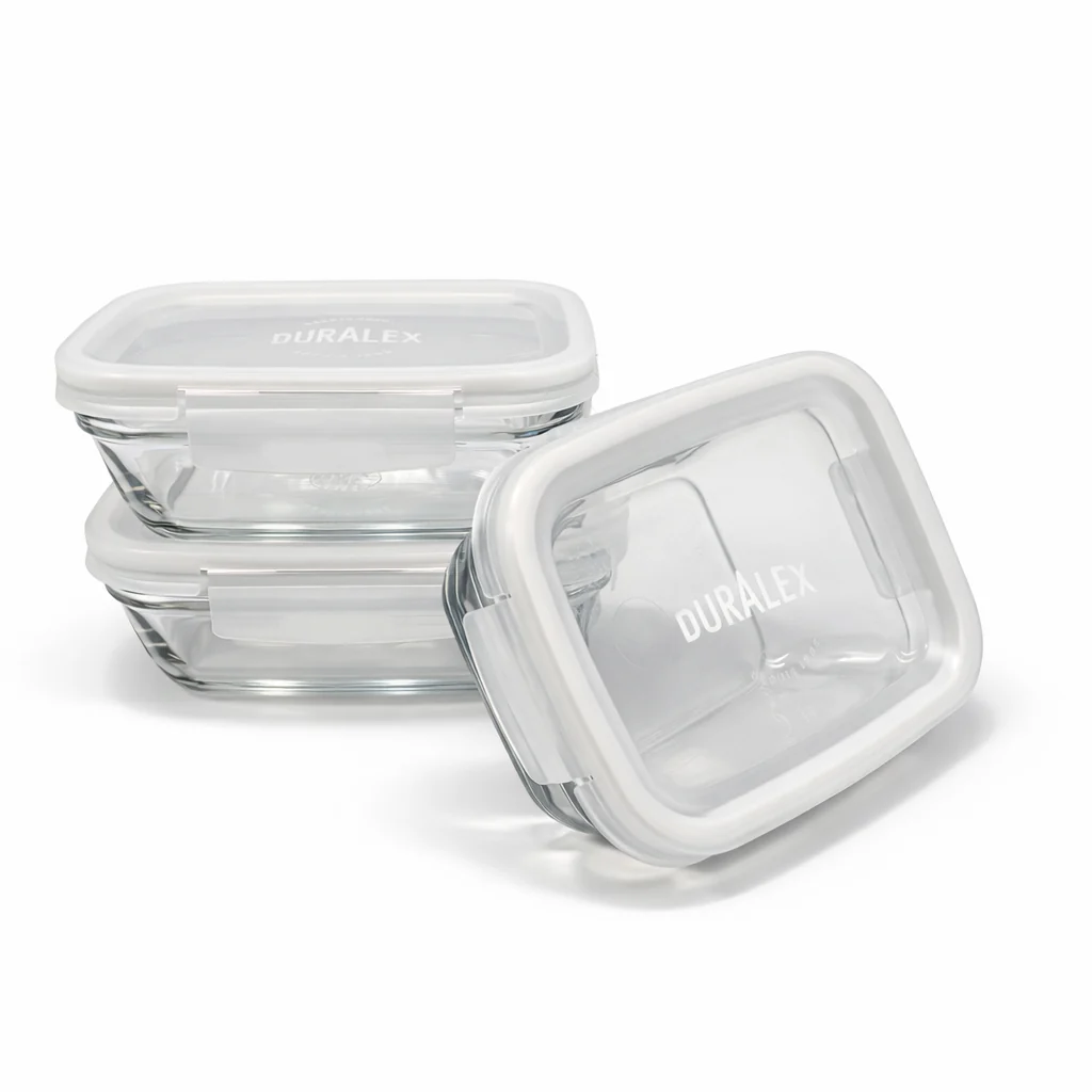 Freshbox - Boite de conservation à ailette couvercle blanc 1.1L