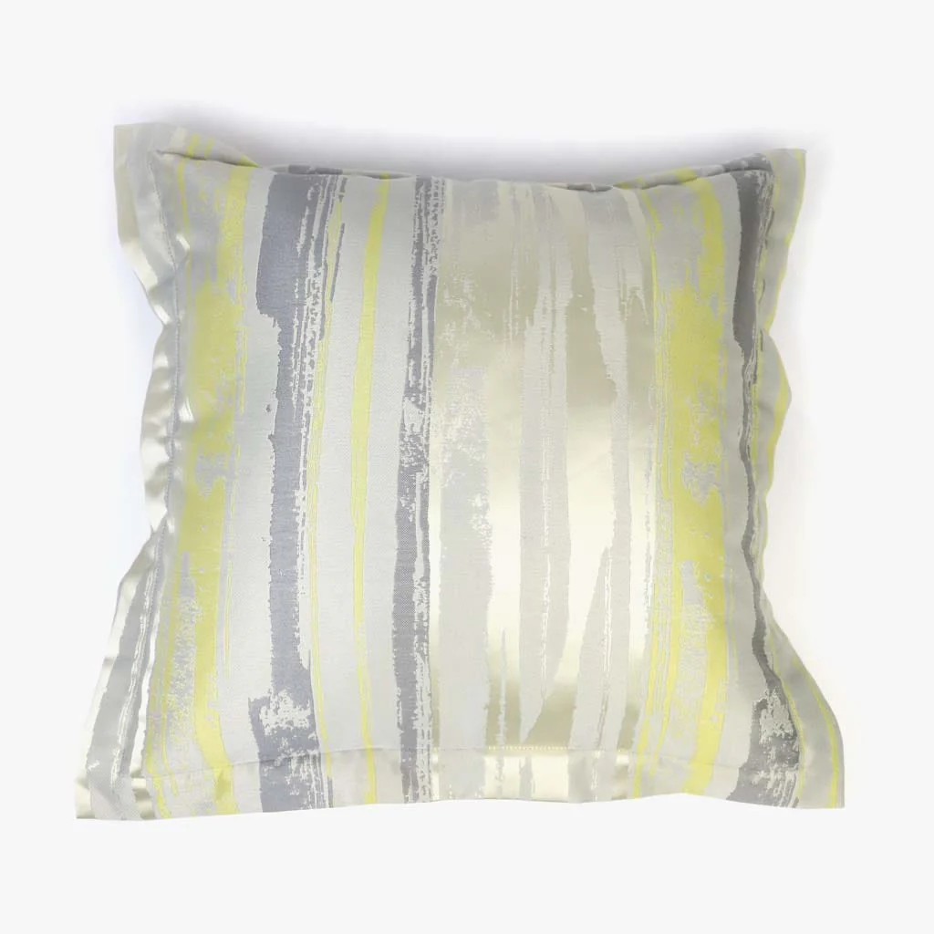 Capa de Almofada Abstrato Amarelo e Cinza LAKI
