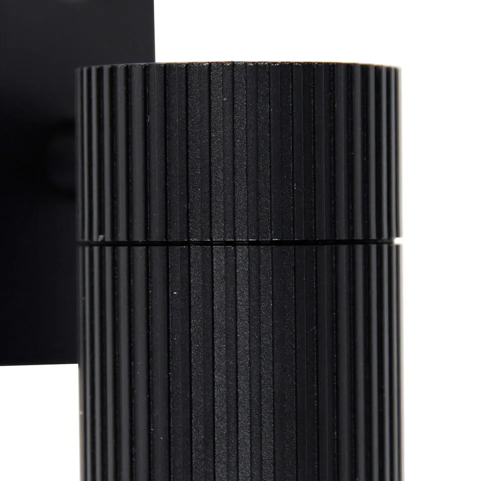 Qazqa wandlamp vigo zwart gu10