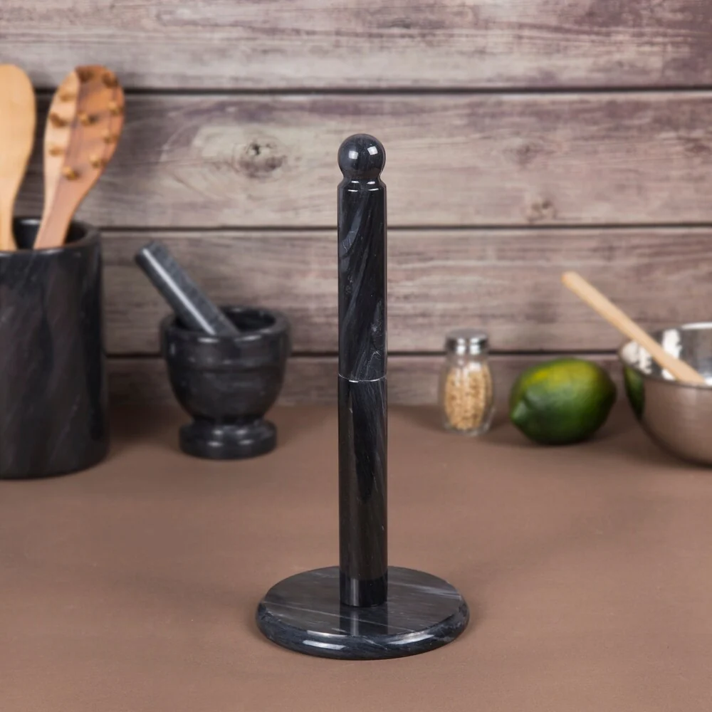 Creative Home Black Marble 12.5H Upright Paper Towel Holder