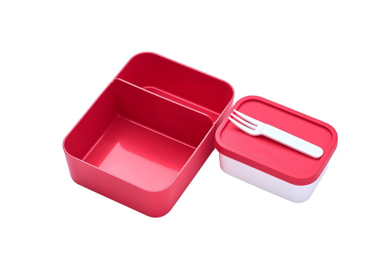 set inhoud bento lunchbox take a break large - Nordic red