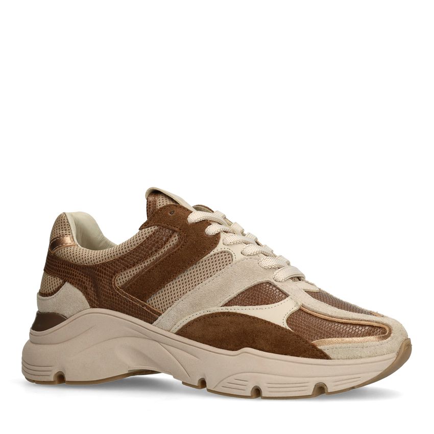 Manfield Taupe suède sneakers