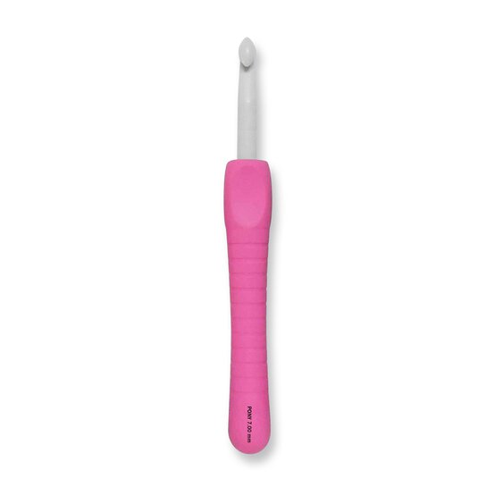 Pony Pink Easy Grip Crochet Hook 7mm x 15cm