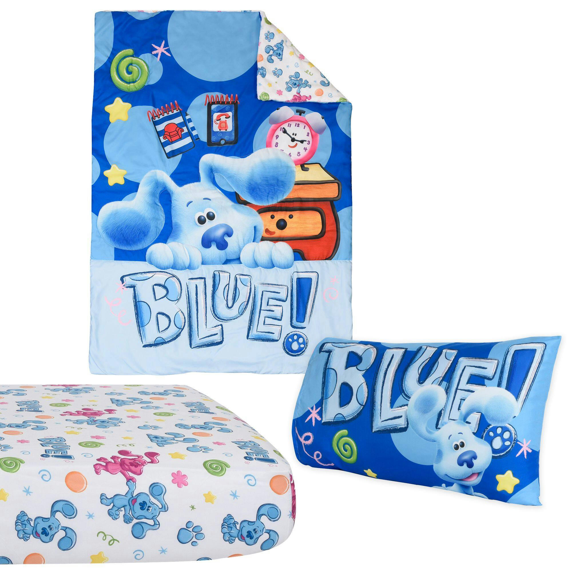 Nemcor 3-Piece Toddler Reversible Comforter Set, Blues Clues