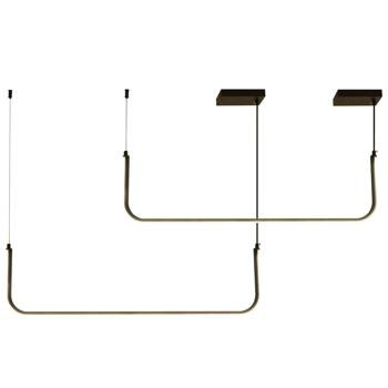 ZESTAW 2 LAMPY WISZĄCE MINIMA czarne listwy LED