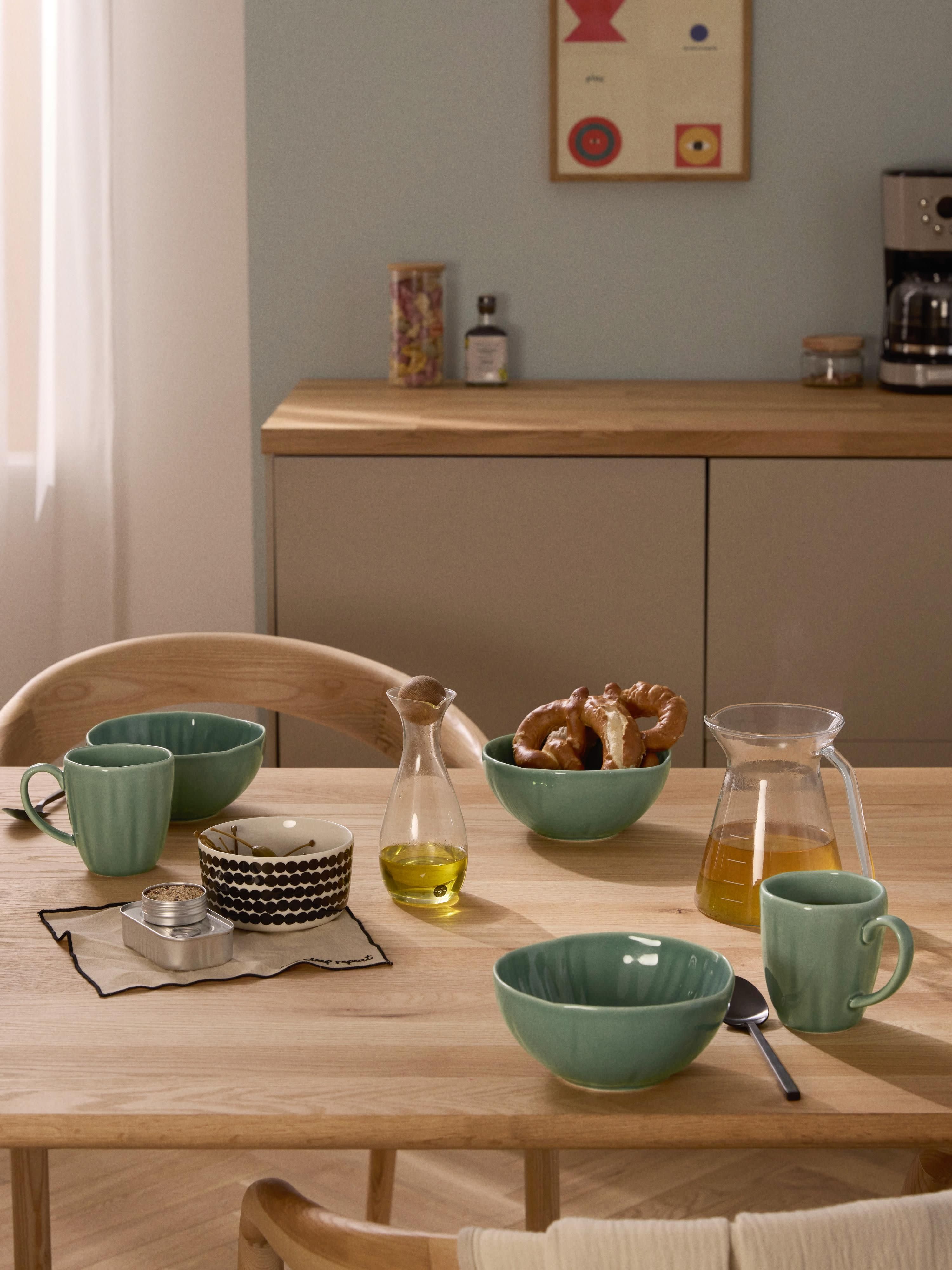 Porzellan-Tassen Sali mit Relief, 4er-Set