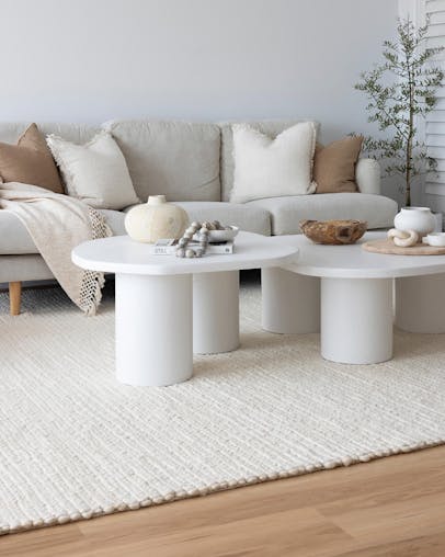Laila Ivory Braided Wool Rug