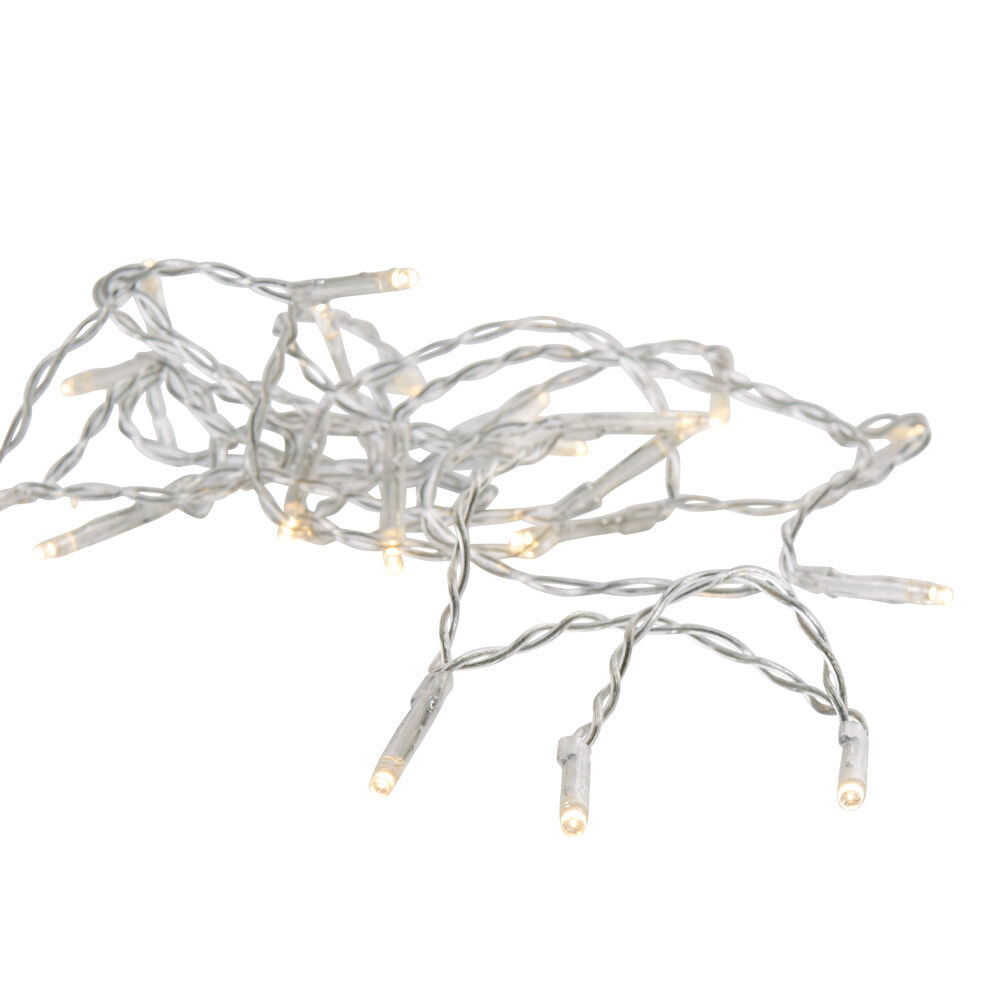 Guirlande électrique No&euml;l intérieur 20 LED blanc chaud 2 m