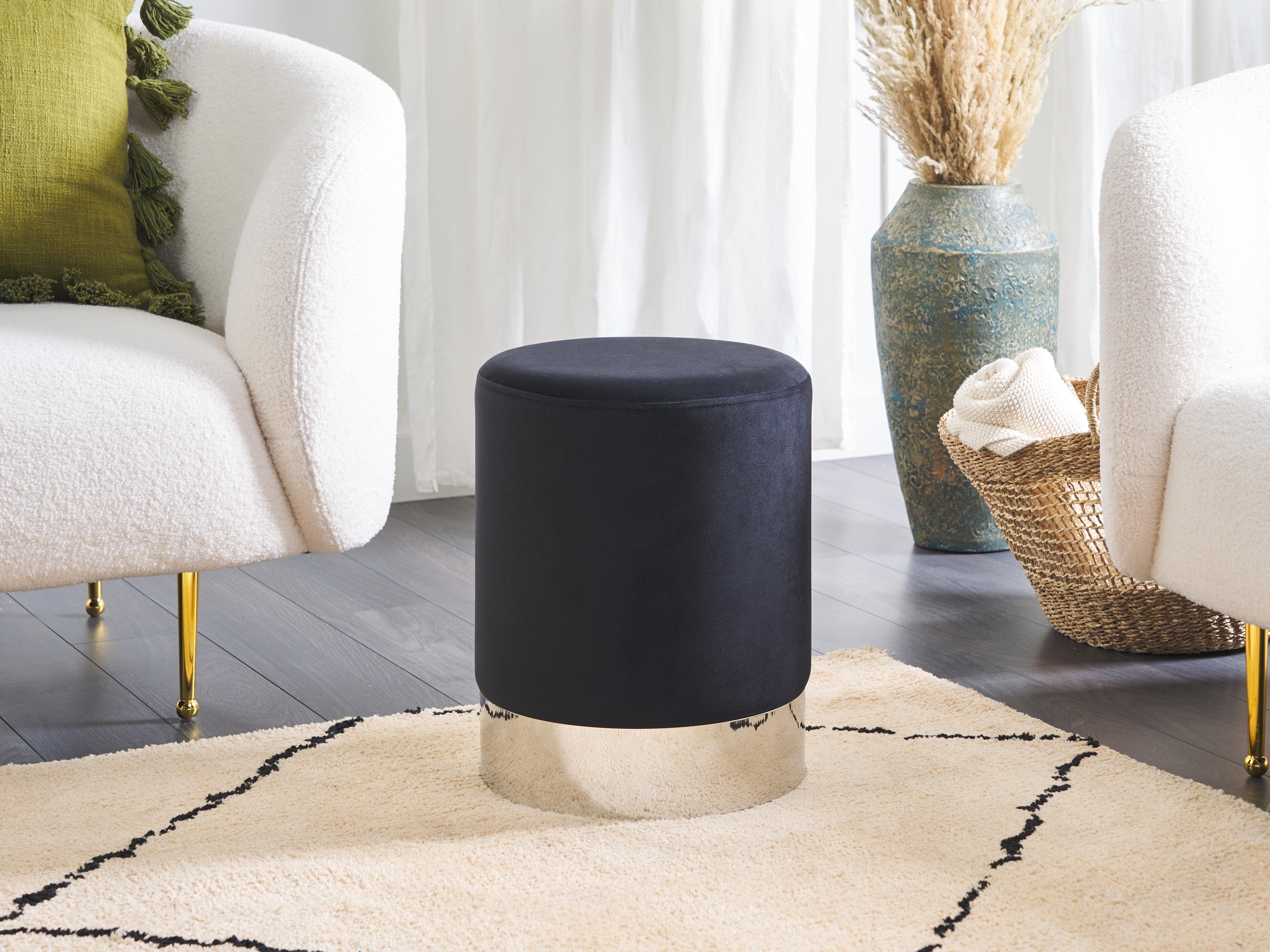 Pouffe BRIGITTE Velvet Black