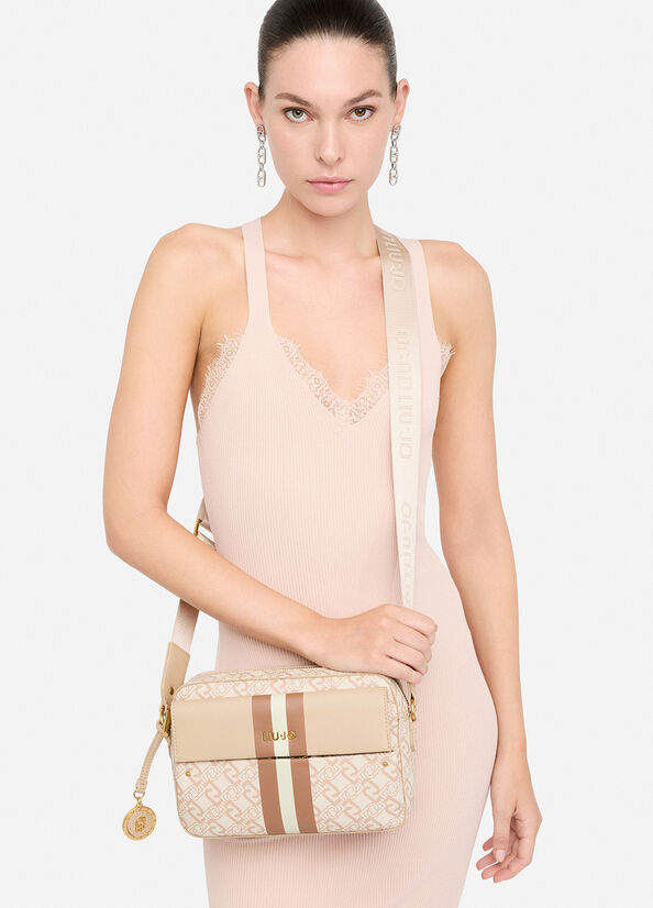 Borsa a tracolla media con charm