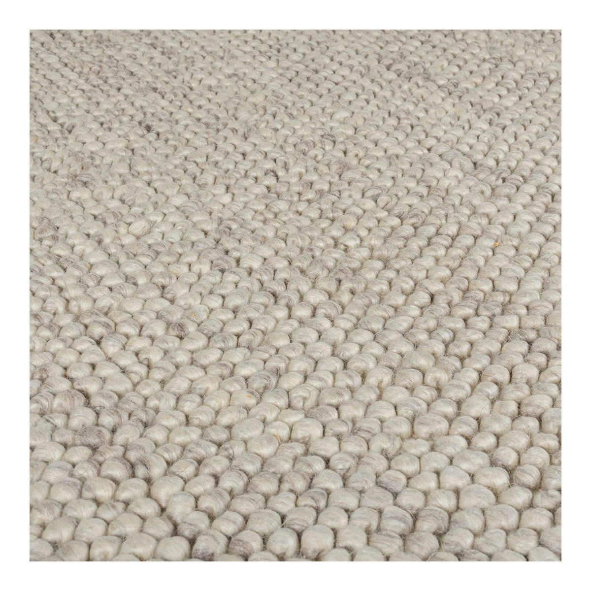 MINERALS - Tapis uni  en laine beige 60x230