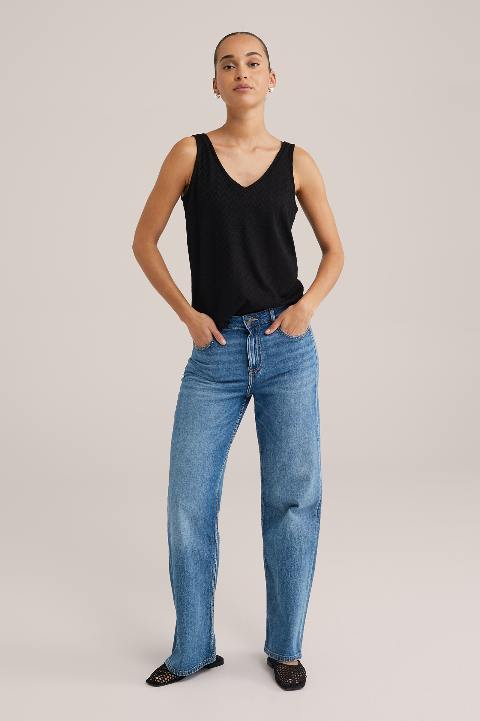 Dames singlet met structuur