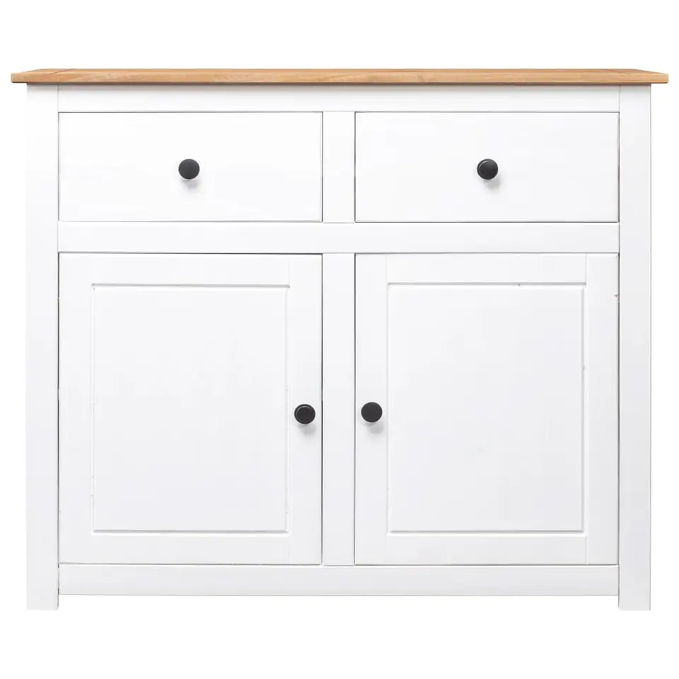 vidaXL - Dressoir - Wit - Grenenhout