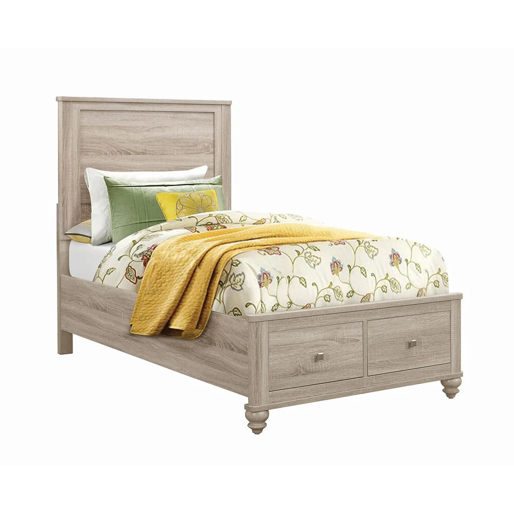 The Gray Barn Stormy Thistle Natural Oak 4-piece Storage Bedroom Set