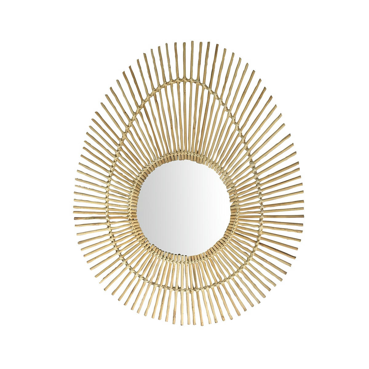 COBA - Miroir ovale en bambou h60cm