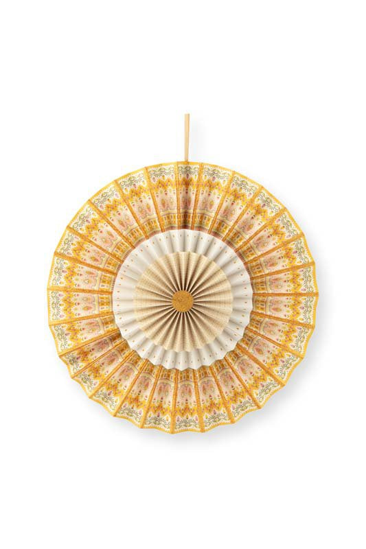 Pip Studio Rosette - Papier - Decoratie - Geel - 40cm