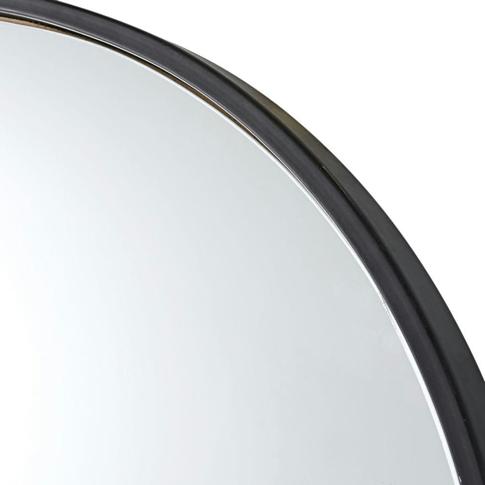 ALINA - Grand miroir arche en métal noir 118x170