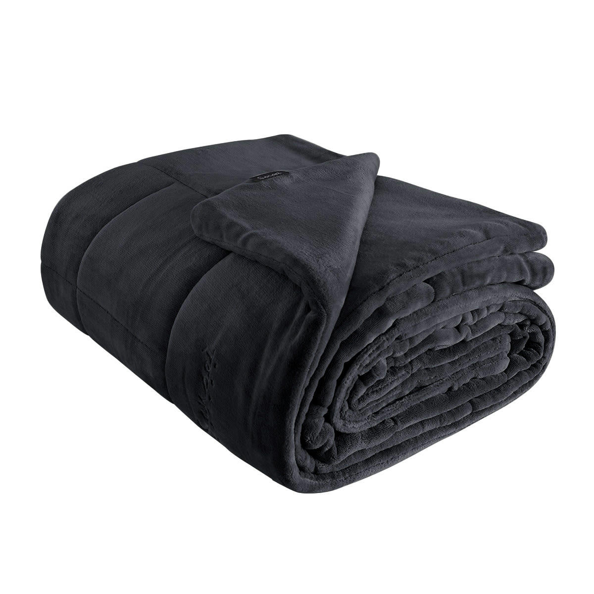 NISEKO - Couvre lit matelassé "tout doux" épais Anthracite 180x240 cm