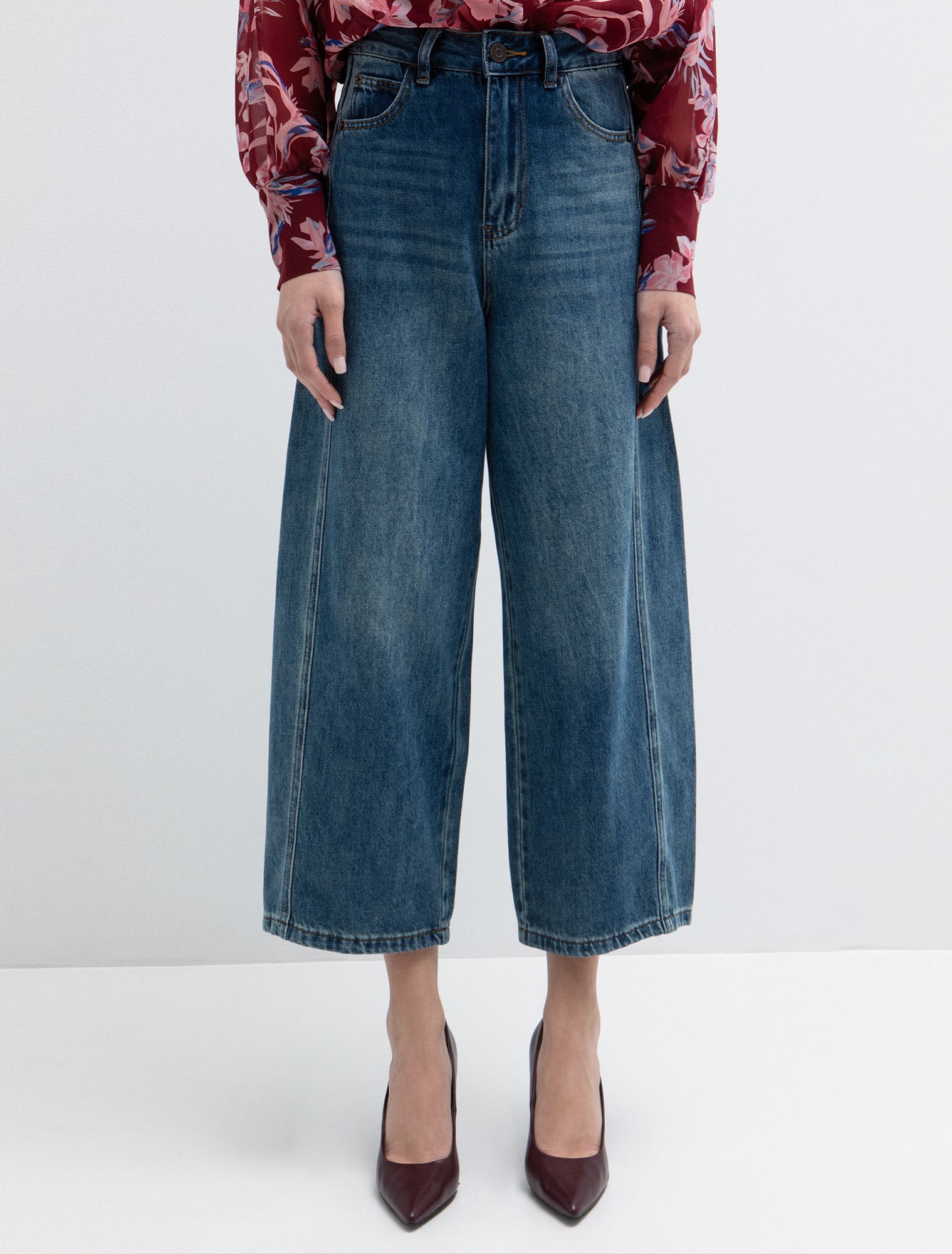 Barrel τζιν crop