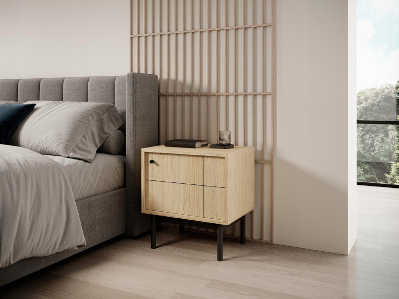 Szafka Nocna TOKYO 54 cm Dąb Linea Drzwi Stolik Nakastlik