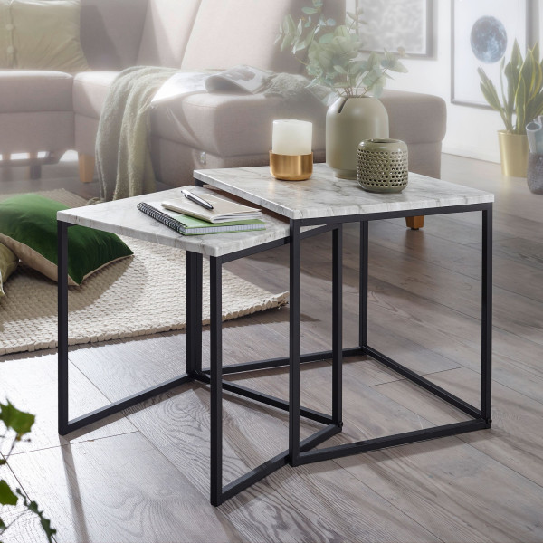 FineBuy Ustawiony stół mdf biały