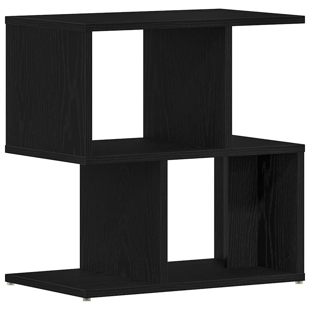 Szafka Nocna Czarna Komoda Stolik Półka Nocna Do Sypialni 50 x 30 x 51.5 cm