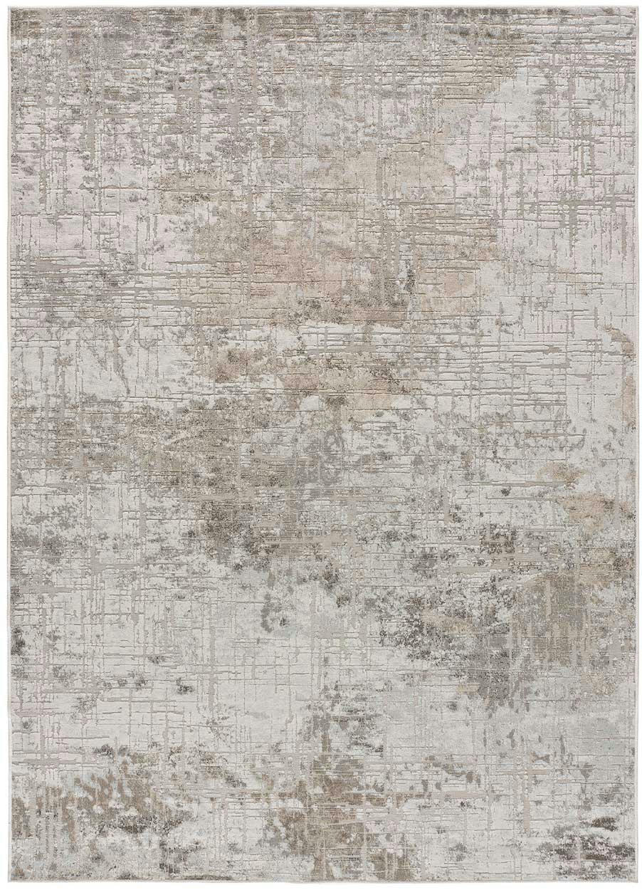 ARLETTE - Tapis vintage en viscose beige, 095X140 cm