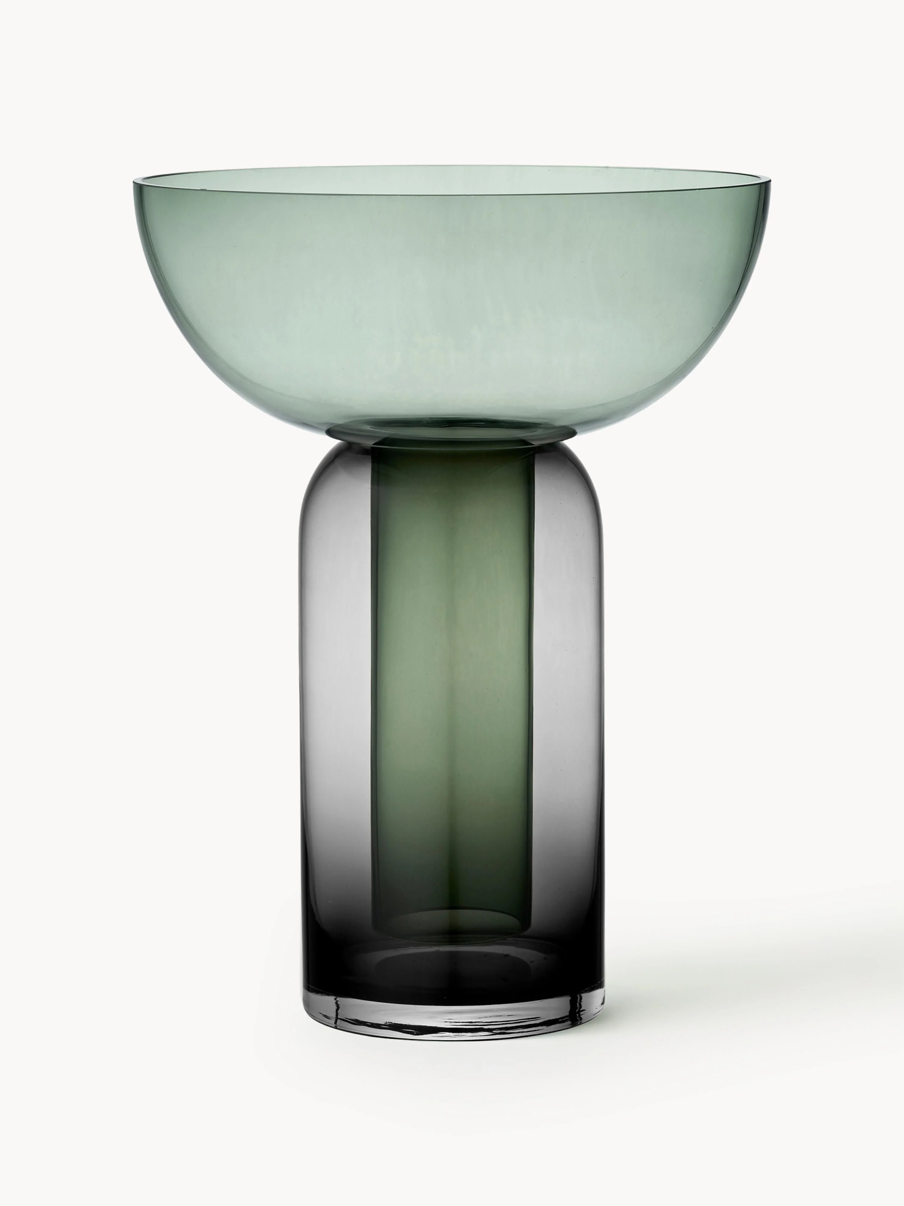 Mundgeblasene Glas-Vase Torus, H 33 cm