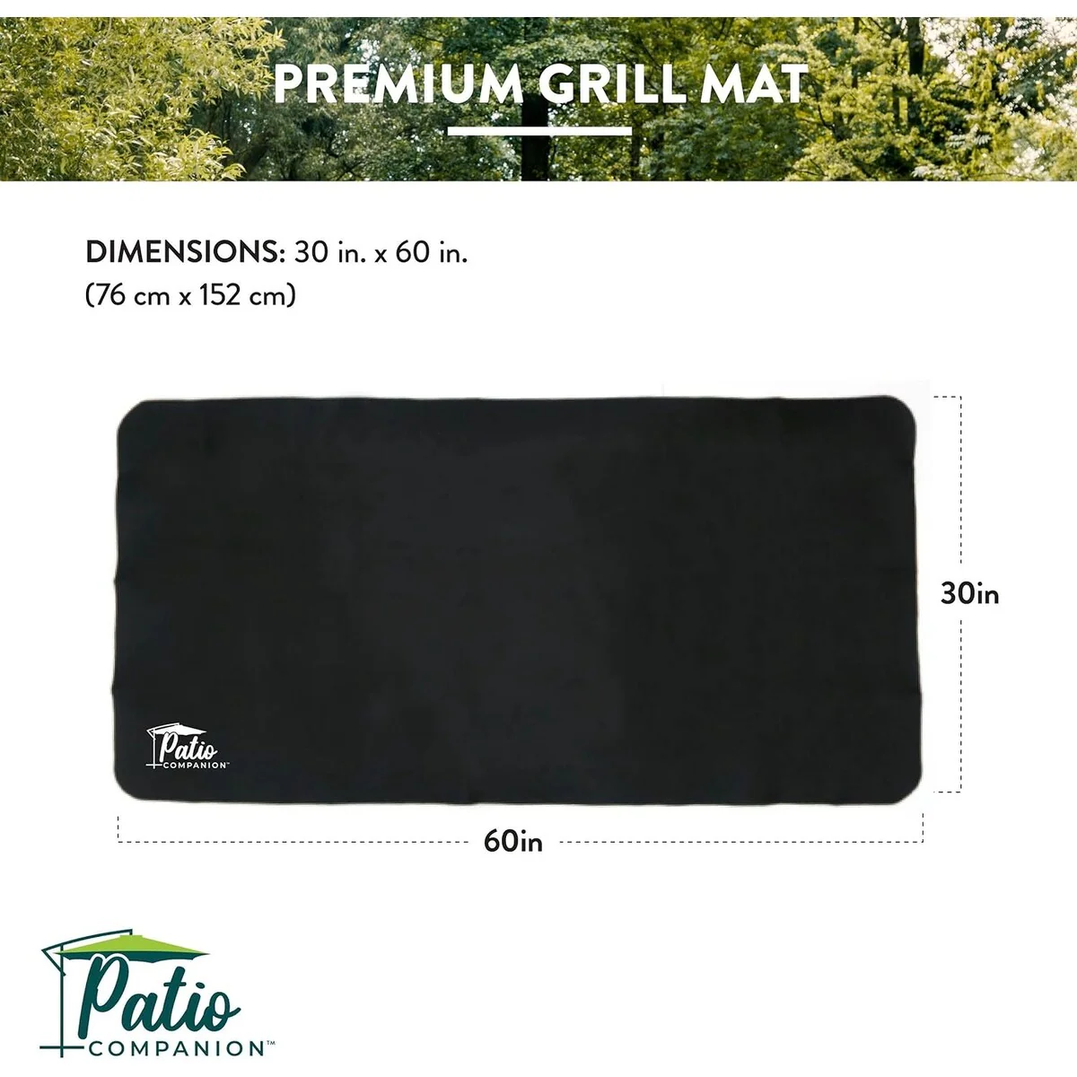Patio Companion Premium Under Grill Mat - 60×30 inch