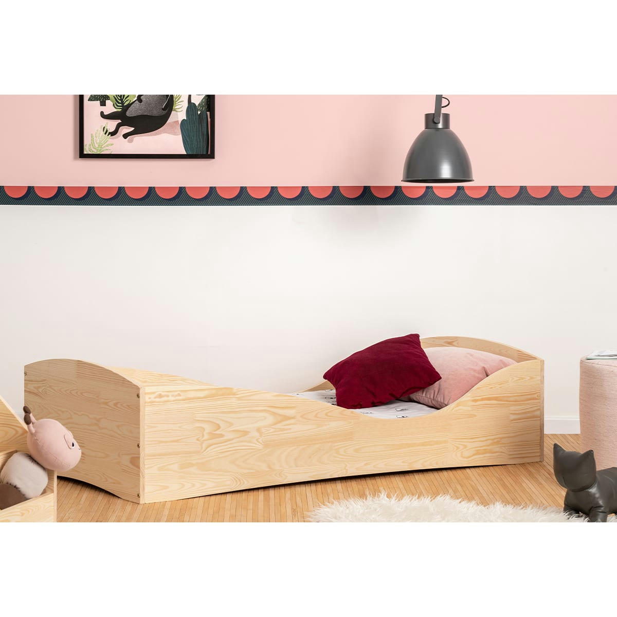 ZOÉ - Lit 90x200 sommier inclus naturel