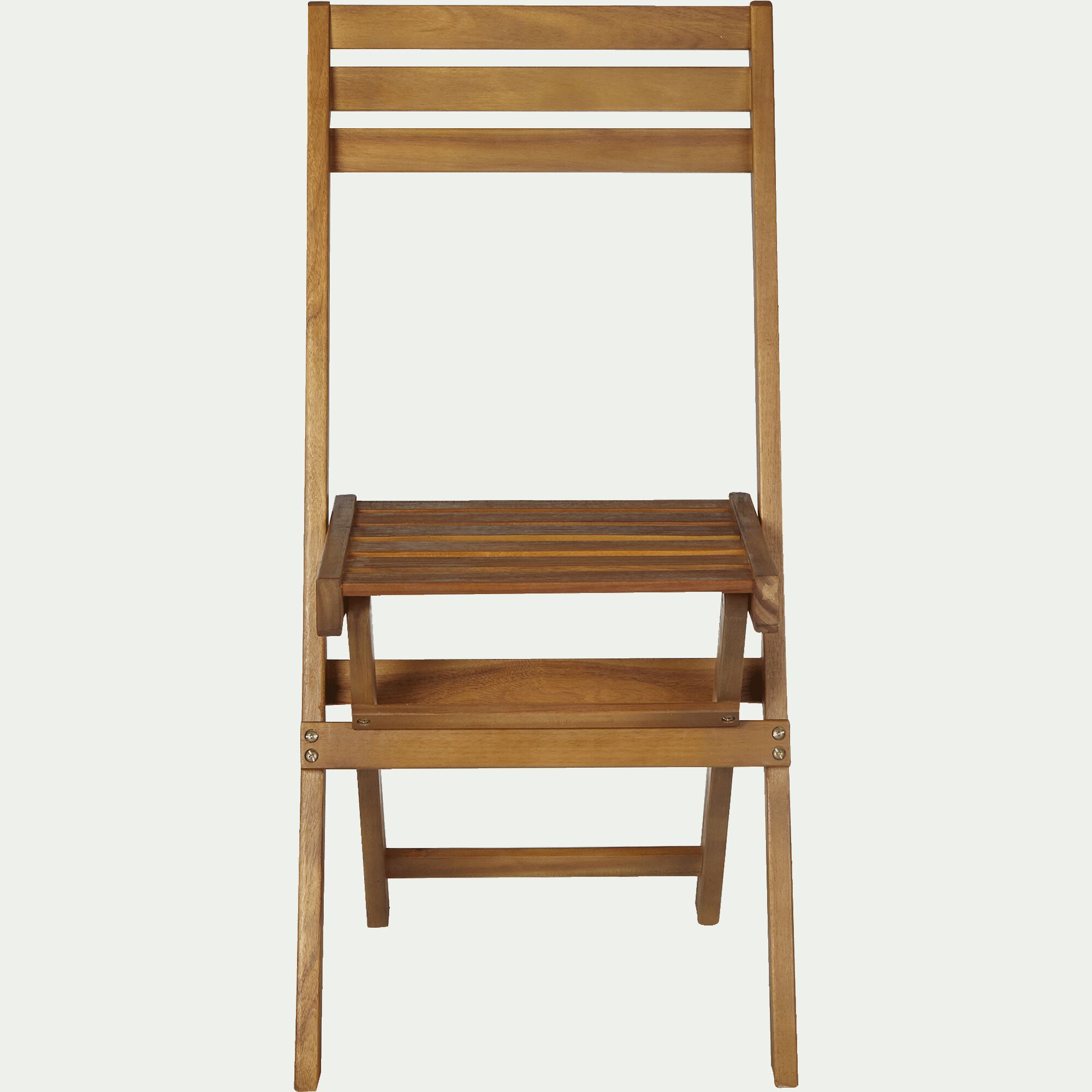 MILANA - Chaise de jardin pliante en acacia - bois clair