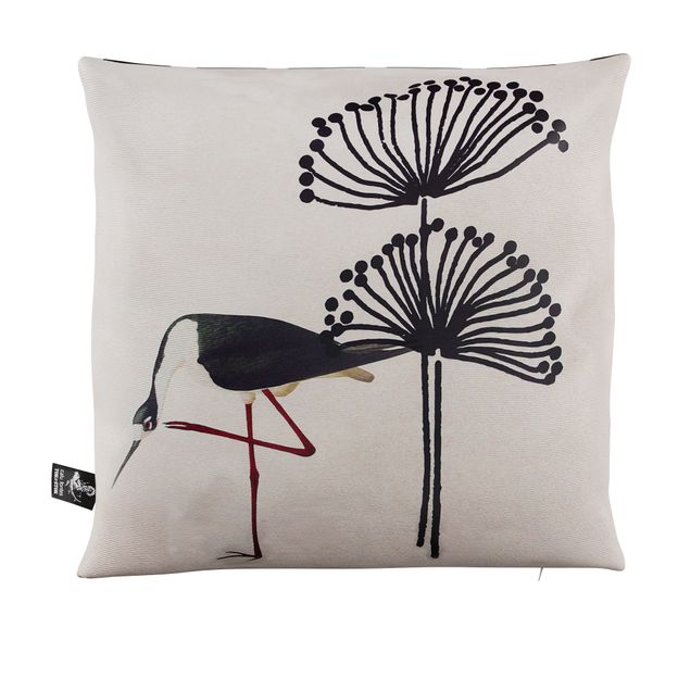 CAPA PARA ALMOFADA 45 CM X 45 CM NATUREZA GARÇA