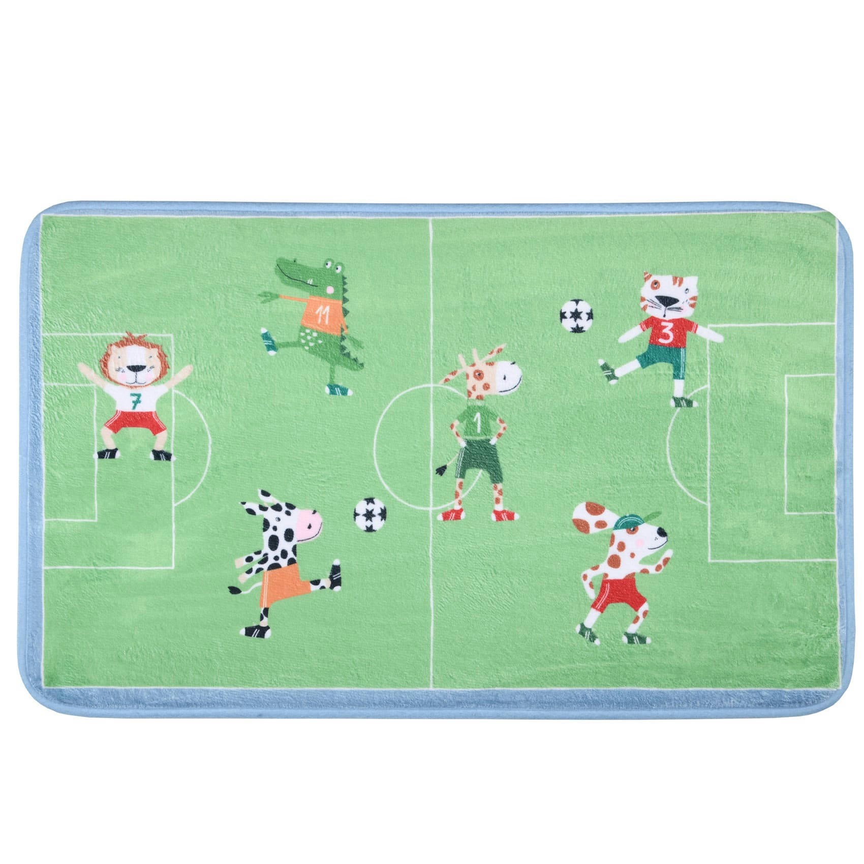 - Tapis déco terrain de foot polyester vert 45x75 cm