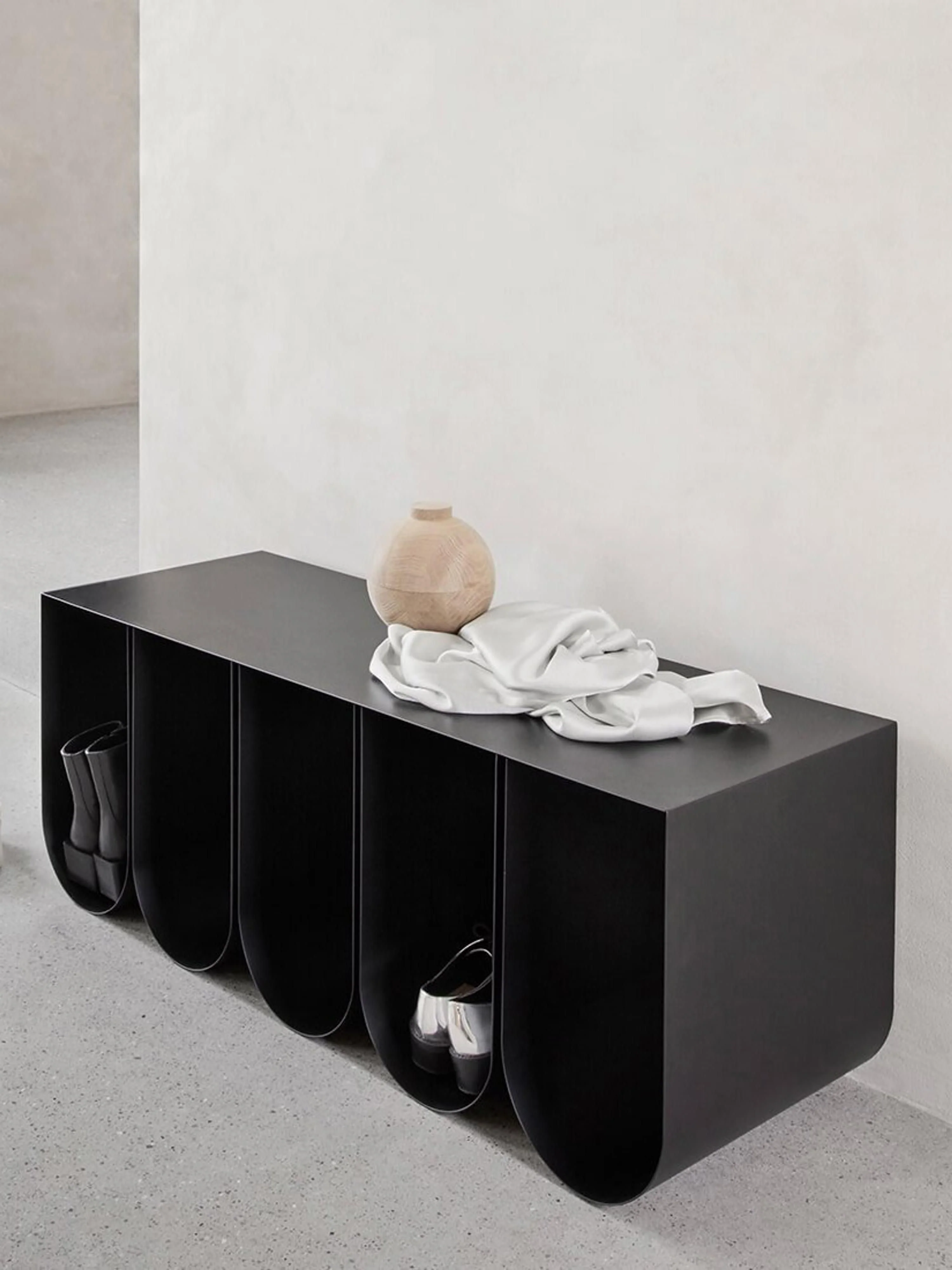Metall-Sitzbank Curved