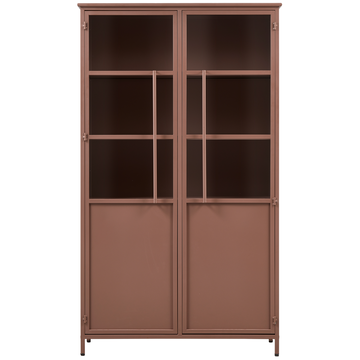 WOOOD vitrinekast Exhibit - Metaal - Tan - 170x99x44